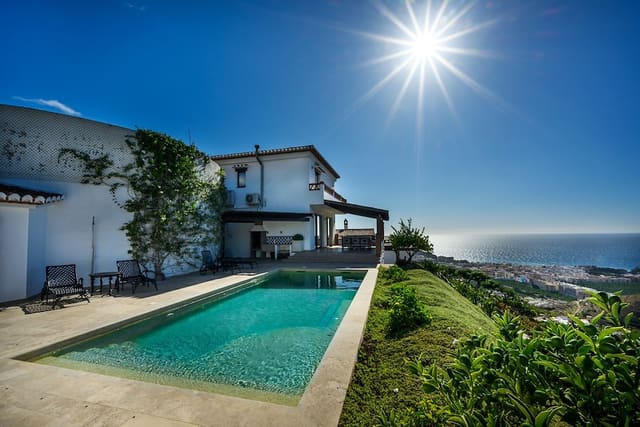 Villa Mango's pool, high on the hillside.